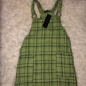 Lime Tweed Ring Front Pinora Dress